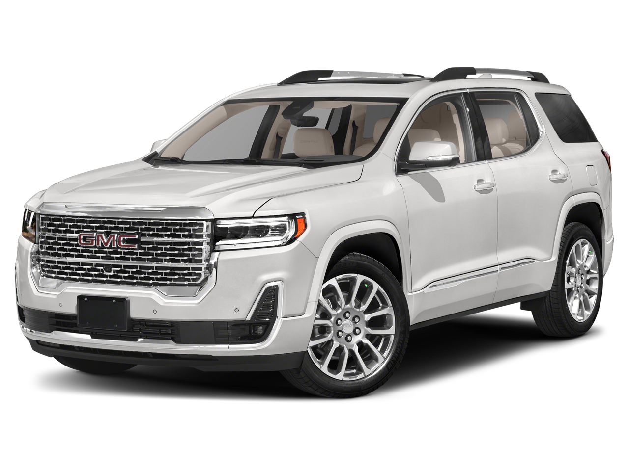 2023 GMC Acadia Denali in Ebony Twilight Metallic — front three-quarter view