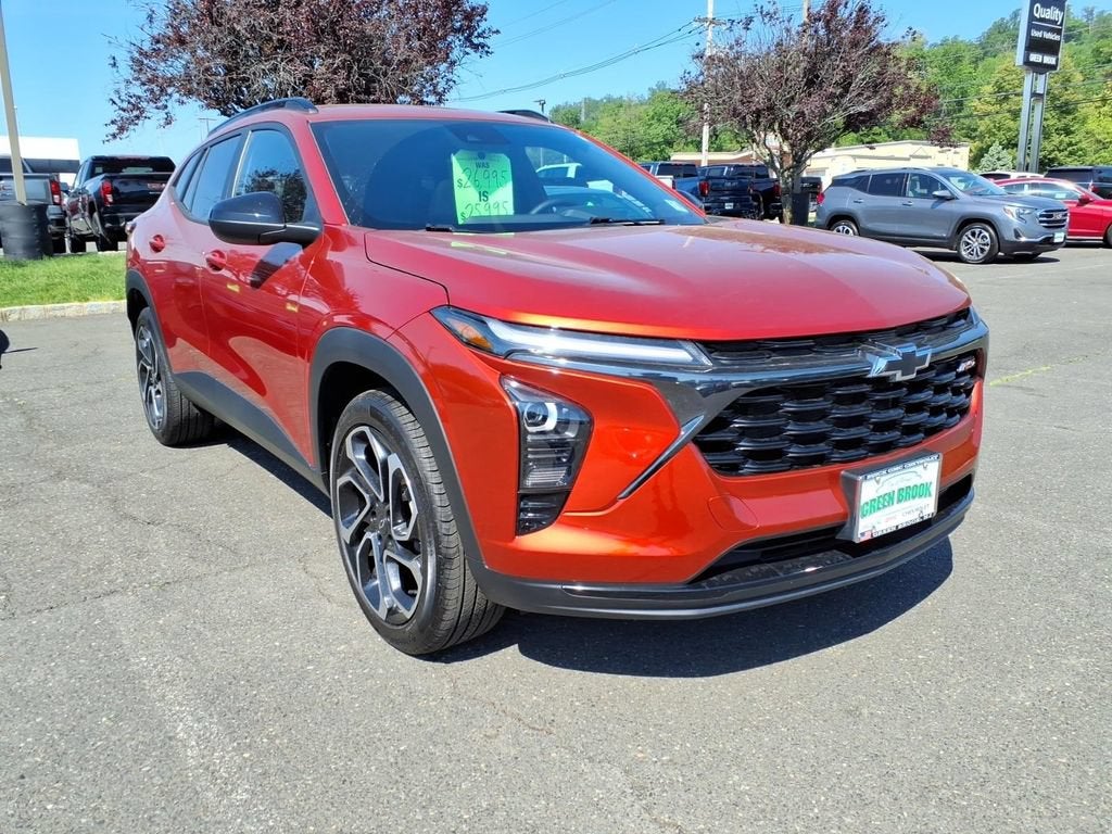 2024 Chevrolet Trax 2RS in Cayenne Orange Metallic — front three-quarter view
