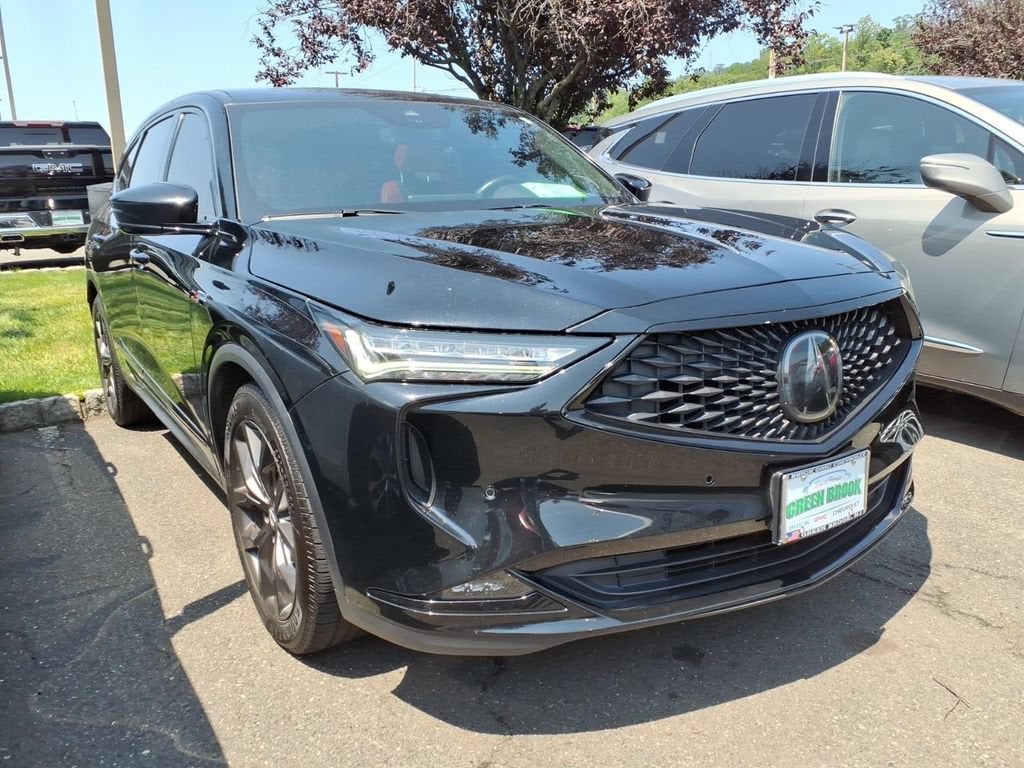 2023 Acura MDX w/A-Spec Package in Black — front three-quarter view