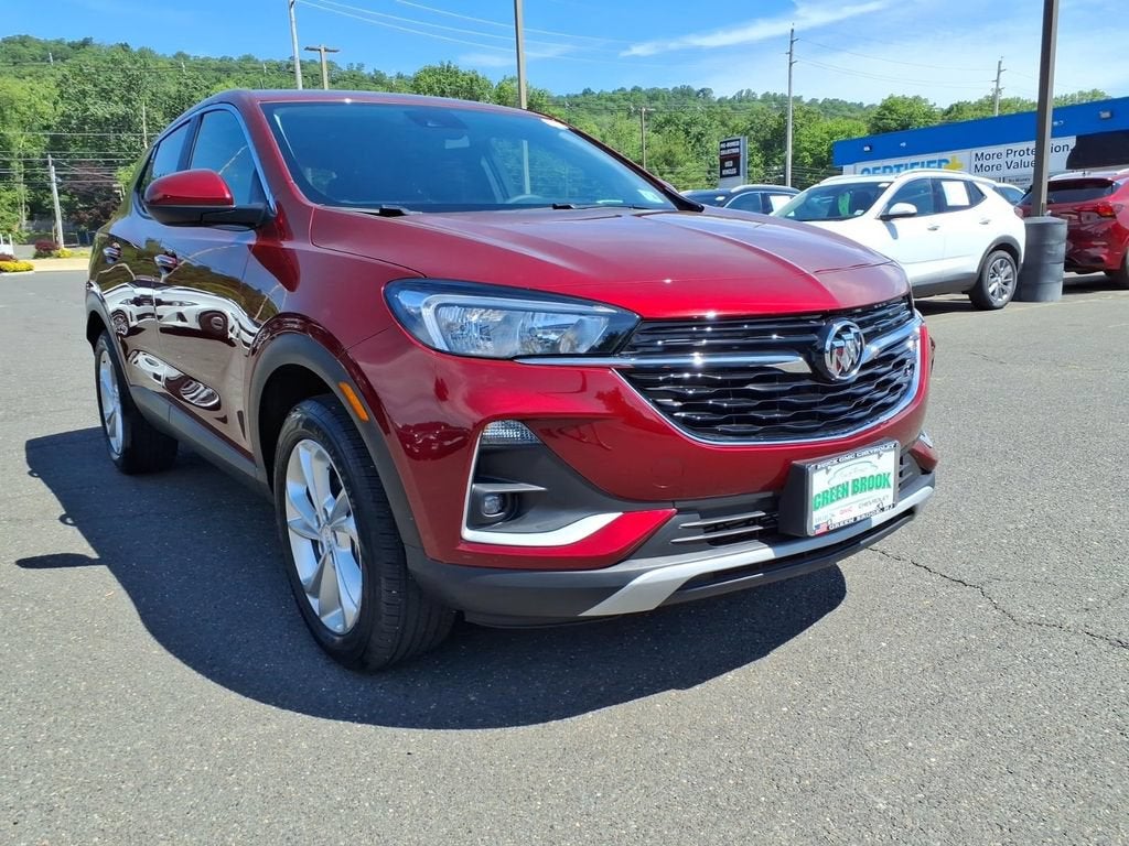 2023 Buick Encore GX Preferred in Cinnabar Metallic — front three-quarter view