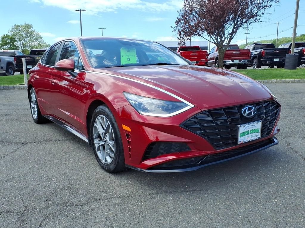 2023 Hyundai Sonata SEL in Red — front three-quarter view